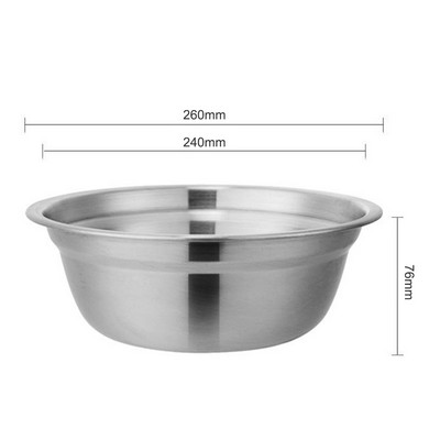 10.24 Inch Dia. Stainless Steel Mixing Bowls Stainless Steel Metal Bowl