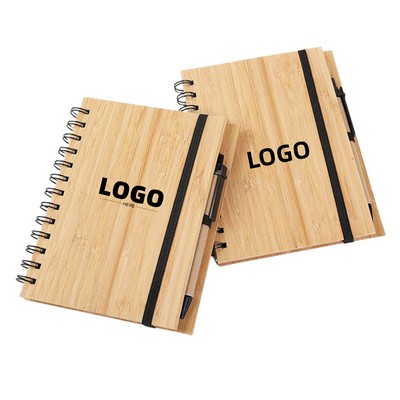 Bamboo Notebook With Pen