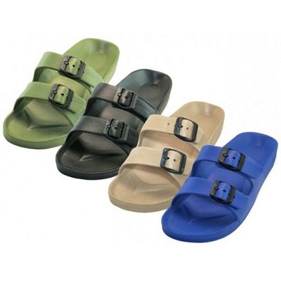 Men's Double Strap Sandals - 4 Colors, Sizes 7-12 (Case of 36)