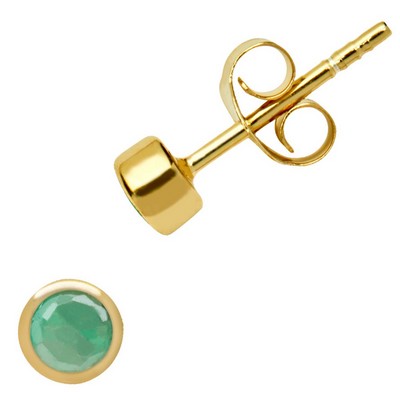 Jilco Inc. 14K Yellow Gold Vermeil May Birthstone Earring Studs