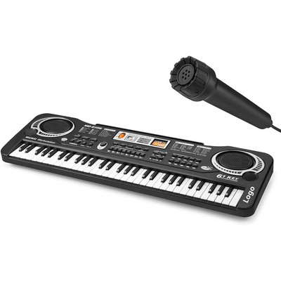 61 Keys Piano Keyboard Toy With Microphone For Kids