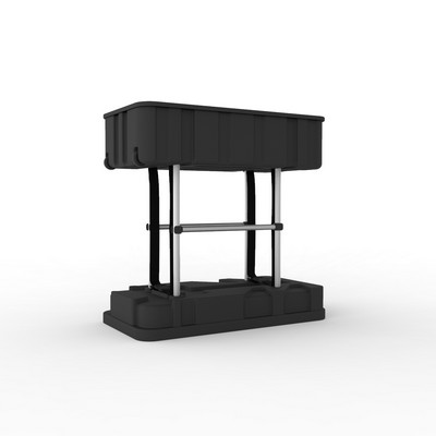 Case to Counter Podium Display w/ Wheels - HARDWARE ONLY