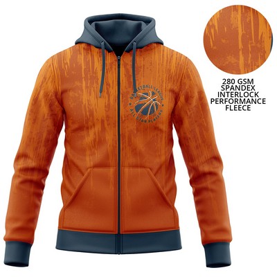 Youth 280 GSM Spandex Interlock Fleece Sublimation Hoodie