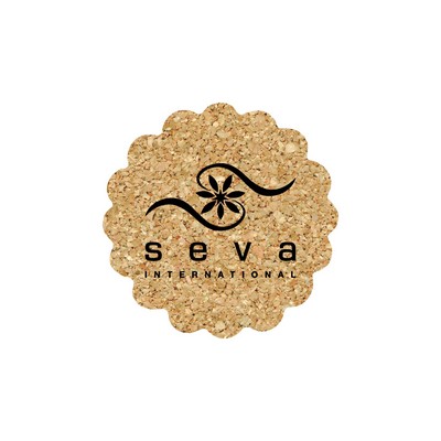 4" Econo Cork Flower Coaster