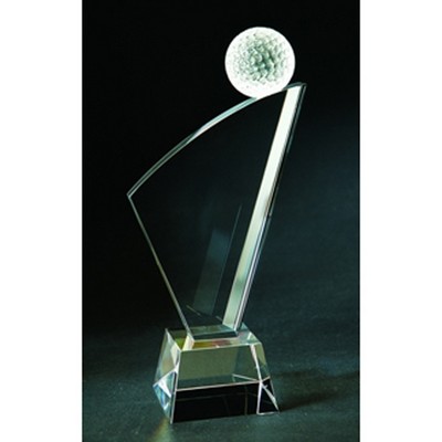 Crystal Golf Trophy (11" x 5½" x 3 1/8")