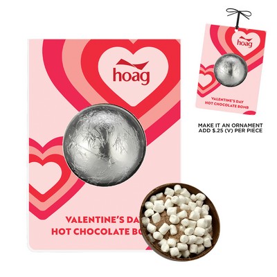 Valentine's Day Hot Chocolate Bomb Billboard Card - Dark Chocolate w/Foil