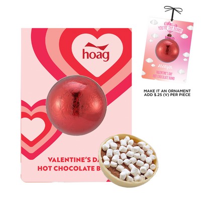 Valentine's Day Hot Chocolate Bomb Billboard Card - White Chocolate