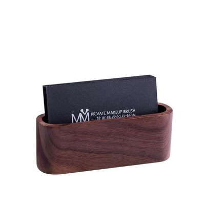 Desktop Wooden Business Card Holder Display Stand