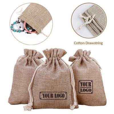 Burlap Gift Bags With Drawstring