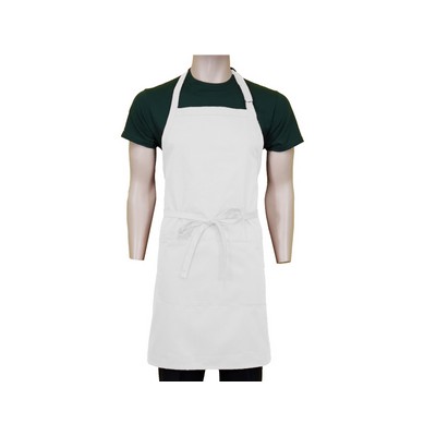 Spun Polyester Adjustable Bib Apron w/Pockets