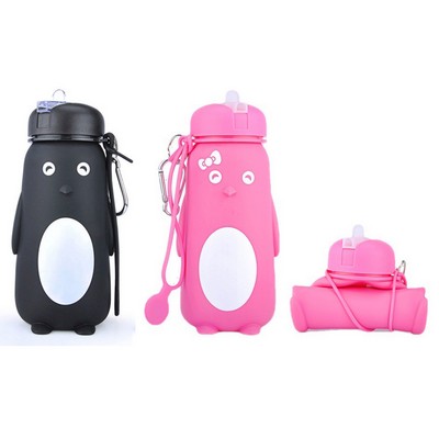 19oz Portable Silicone Collapsible Water Bottle