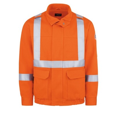 Bulwark™ Men's Lined Bomber Jacket w/CSA Compliant Reflective Trim - Orange