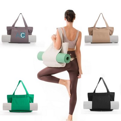 Yoga Mat Carrier Canvas Tote Bag