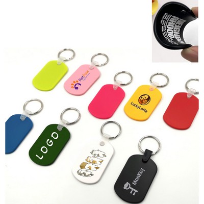 Full Color Oval Shape PVC Key Holder