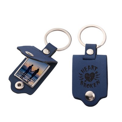 PU Leather Photo Frame Keychain