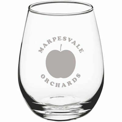 Deep Etched or Laser Engraved 17 oz. Stemless Wine Glass