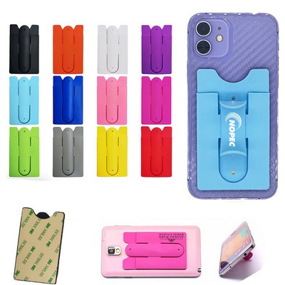 Silicone Phone Wallet w/Stand