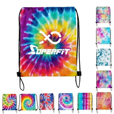 Tie Dye Drawstring Backpack