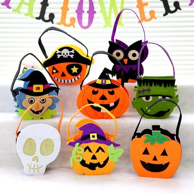 Halloween Trick or Treat Felt Bags