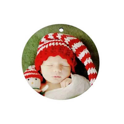 Round MDF Christmas Ornament