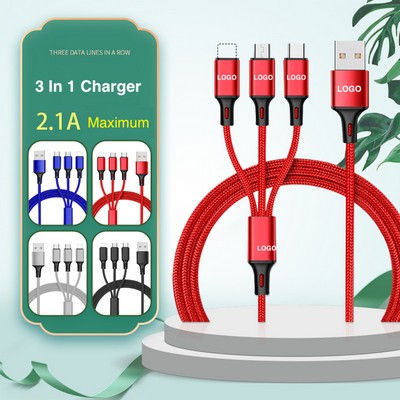 3-in-1 Retractable Charger Buddy: Compact and Colorful