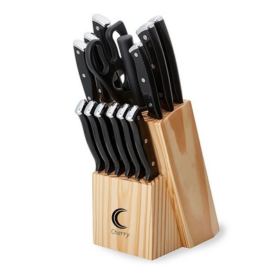 Wooden Knife Block And Organizer