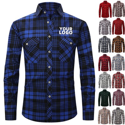 Men's Long-Sleeve Plaid Shirt