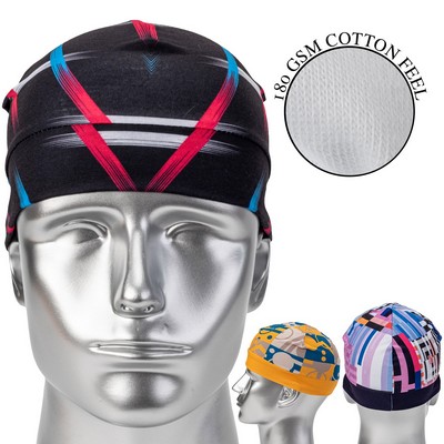 180GSM Poly-Cotton Dye Sublimation Skull Cap