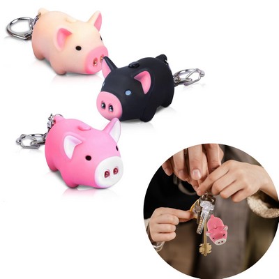 Pig LED Keychain Flashlight for Kids