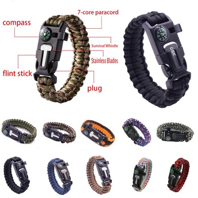 Outdoor Multifunctional 5-in-1 Paracord Survival Bracelet