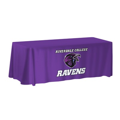 6-ft. NON-FITTED Table Cover Multi-Panel Print Full Bleed or Custom Fabric Color