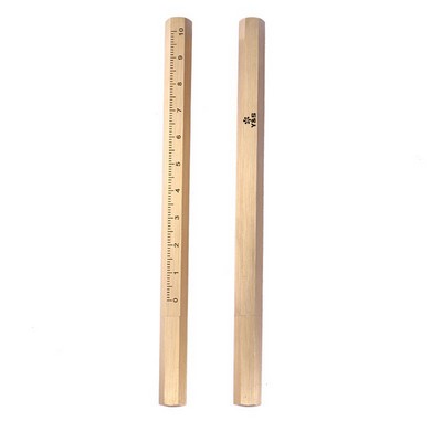 Brass Hexagonal Metal Pen With Ruler