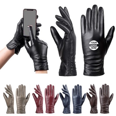 Womens Winter Leather Gloves