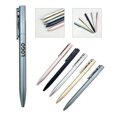 Slim Metallic Clip Ballpoint Pens