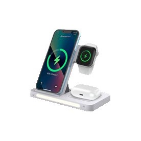 iMojo FC30 3-in-1 Wireless Charging Station With Dimmable LED Light