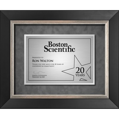 Banff - Silver Aluminum Certificate Shadow Box - Horizontal 18"x15"