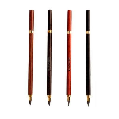 Wooden Eternal Pencil Reusable Everlasting Pencil with Cap