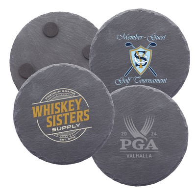 New Slate Round Coasters w/ Free Setup