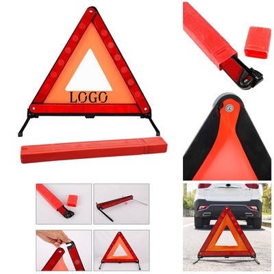 Reflective Triple Triangle Car Warning Sign