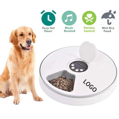 Automatic Pet Feeder Cat Dog Food Dispenser with 6 Meal Tray