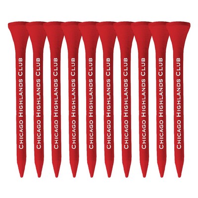 Packaged Wood Golf Tees - 3.25" 2 Color Logo Imprint Shank Only