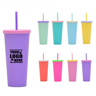 24oz Double Layer Straw Cup