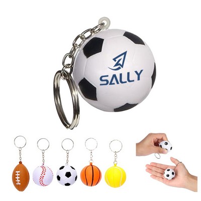 Soccer Keychains Stress Ball For School Carnival Reward