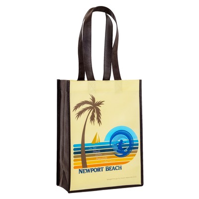 Custom Full-Color Laminated Non-Woven Promotional Tote Bag 9"x12"x4.5"