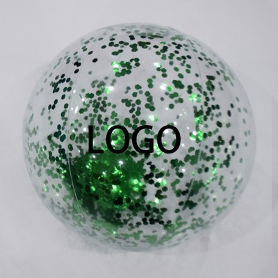 16" PVC Inflatable Glitter Beach Ball