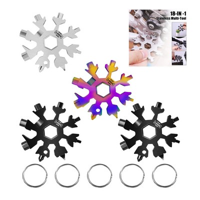 18 In 1 Snowflake Multi Tool Keychain