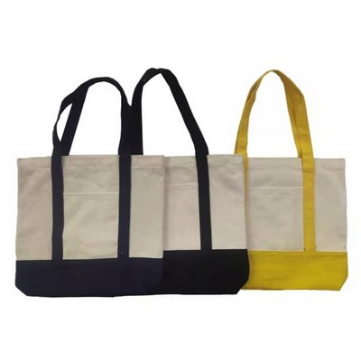 Large Heavyweight Cotton Canvas Boat Tote-24OZ