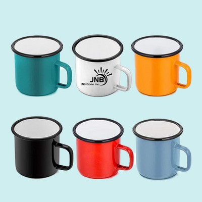 Charming 12 oz Enamel Coated Ceramic Mug