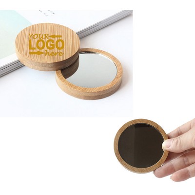 Pocket Bamboo Makeup Mirror