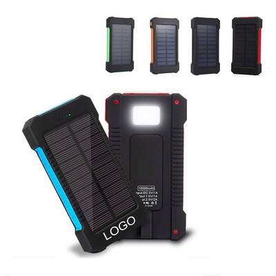 Solar Phone Charger Waterproof Flashlights 10000mAh